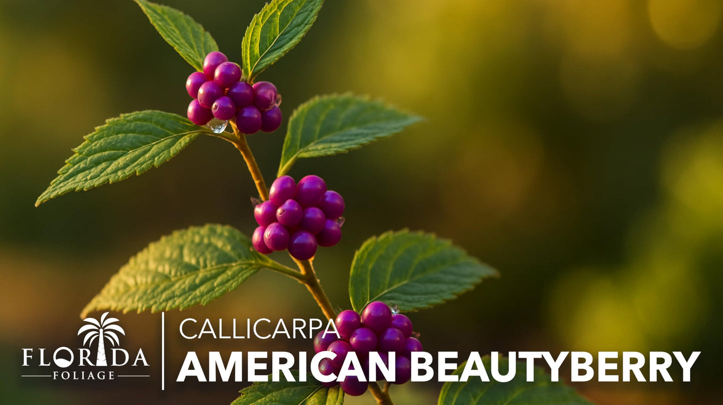 Beautyberry | 1 Large Trade Gallon Size Plant | Callicarpa Americana, Fast-Growing Shrub, Vibrant Purple Berries, Attracts Birds, Ornamental Foliage, Low Maintenance, Perfect for Gardens