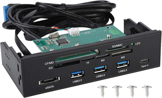 ciciglow 5.25inches 3.0 3.1 M2, 64G Internal Card Reader, USB Interface Multifunction Internal Card Reader Dashboard PC