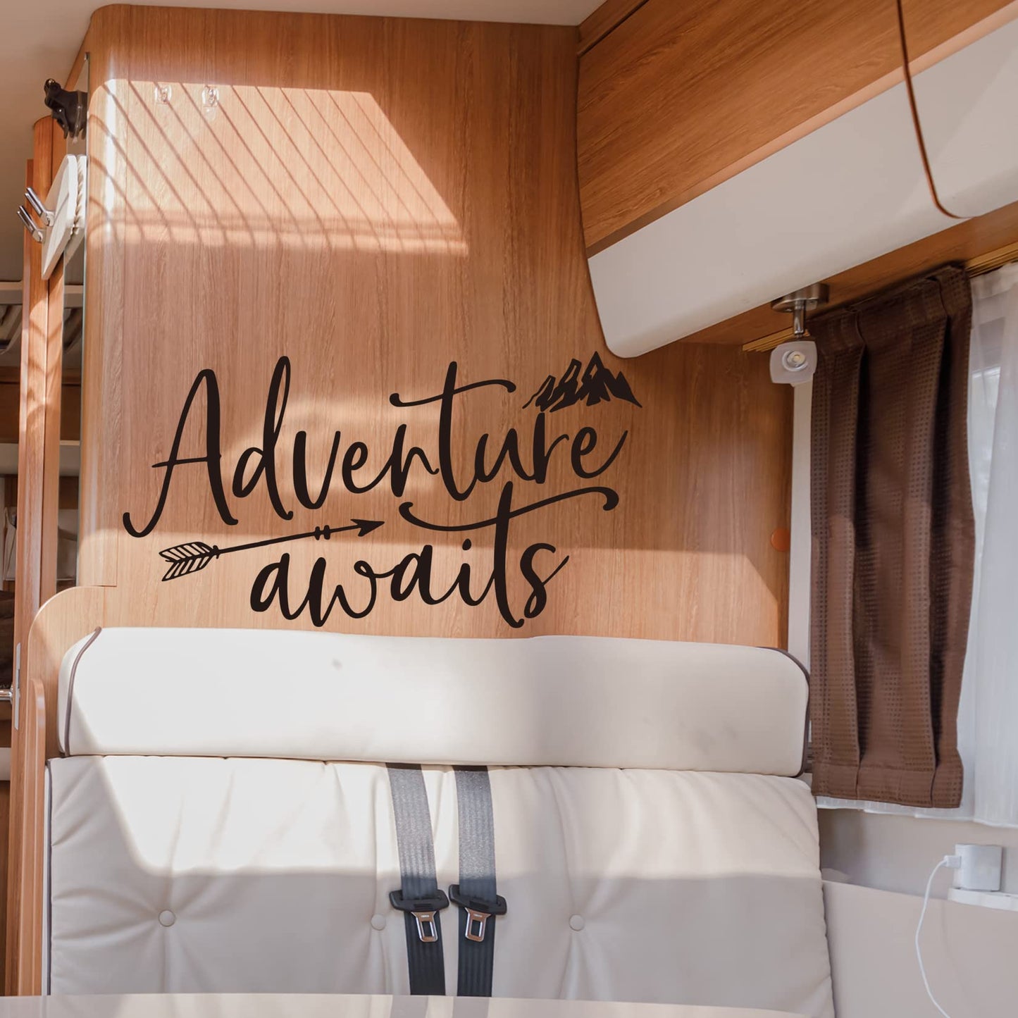 Adventure Awaits Vinyl Wall Decal Inspirational Quotes Wall Art Lettering Bedroom Living Room Decor
