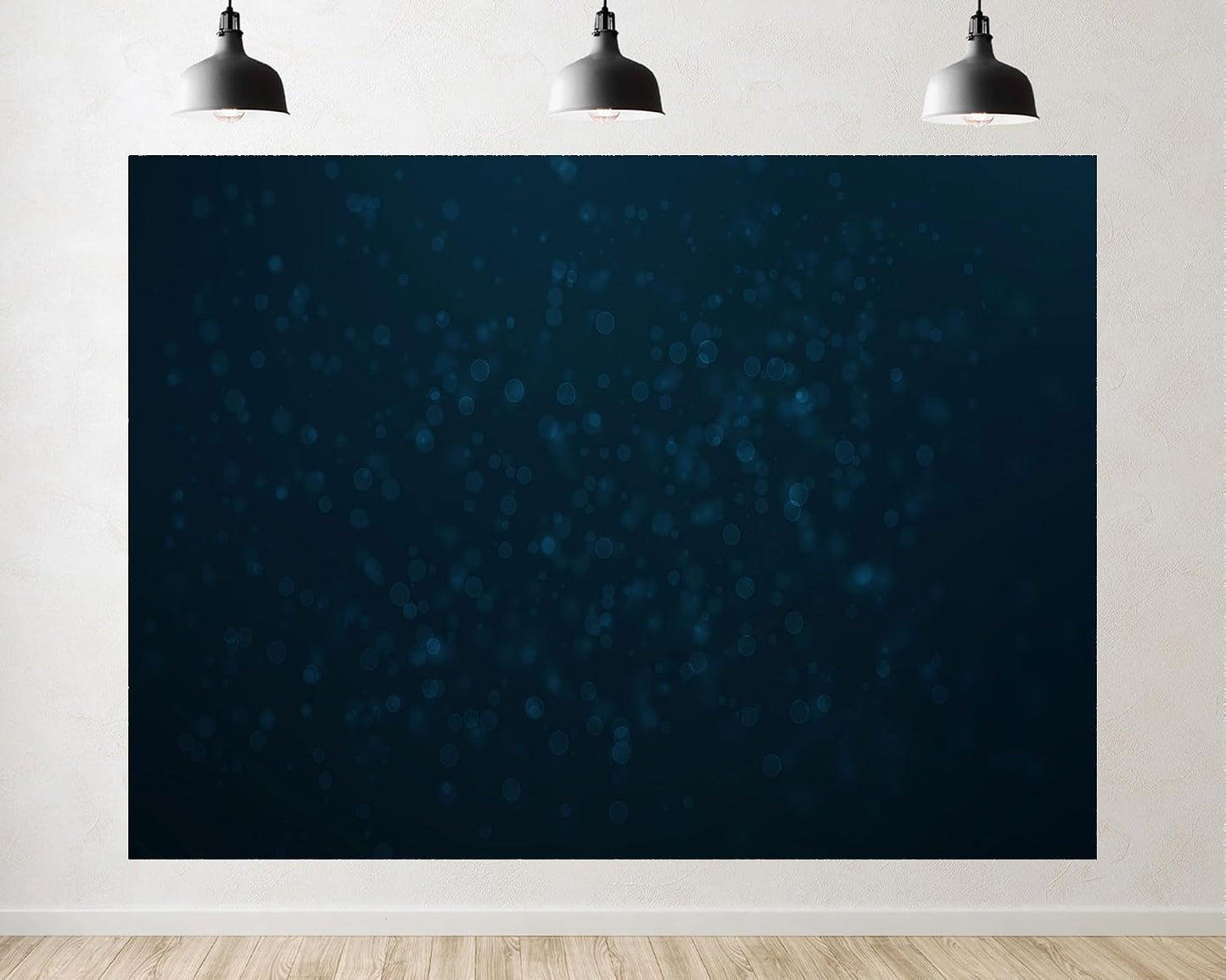 TryKid 5x3ft Dark Blue Bokeh Backdrop Deep Teal Sparkling Dots Mysterious Underwater Photography Background Ocean