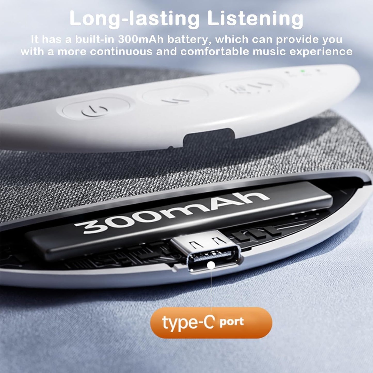 Generic 6.0 (2pcs) Ultra-Thin Bluetooth Pillow Speaker with Bluetooth - Bone Conduction Technology, Sleep Pillow