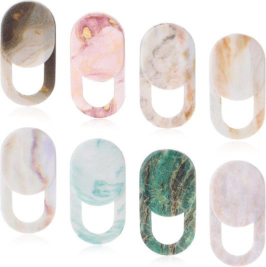 DOPENSPI 8PCS Webcam Cover Slide, Colorful&Marble Laptop Camera Cover Slide Computer Phone Camera Covers Privacy