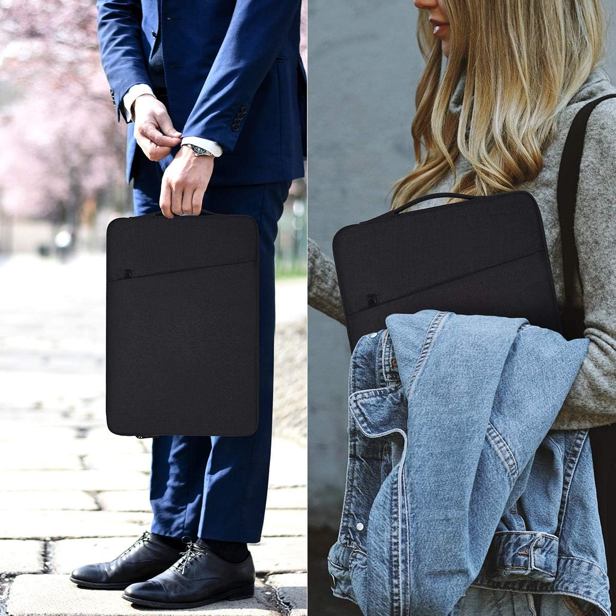 CaseDeer 18.5 Inch 18.5 Inch Pocket(18.1x11.8 Inch) Portable Monitor Case Sleeve Bag Compatible with Most Large