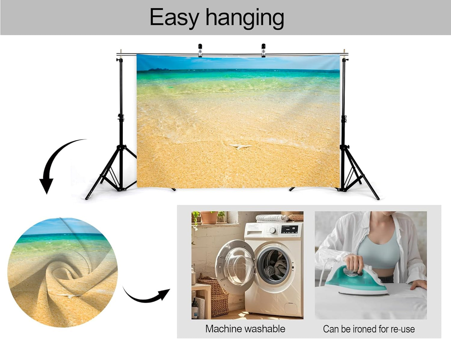 KeyWork 5x4ft Human Fertilization Illustration Backdrop Reproductive Science Photography Background for Health Fair