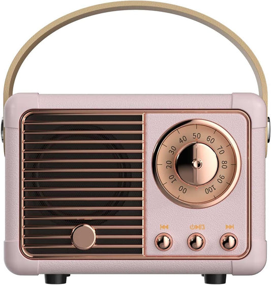 Dosmix Retro Bluetooth Speaker, Vintage Decor, Small Wireless Bluetooth Speaker, Cute Old Fashion Style for Kitchen