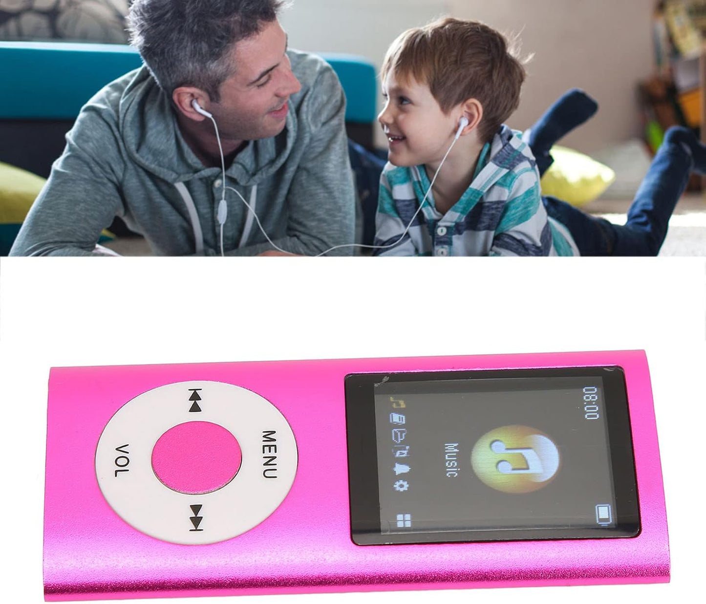 Luqeeg MP3 1.8 Player, Digital Music Player, Lossless Music Player with Slim Classic Digital LCD Screen, Mini USB Port