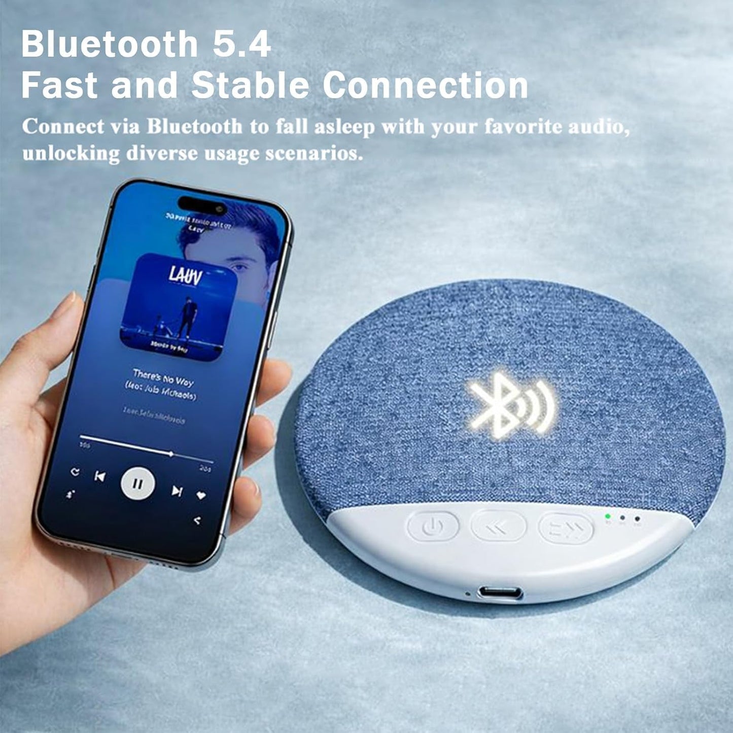 Generic 6.0 (1pcs) Ultra-Thin Bluetooth Pillow Speaker with Bluetooth - Bone Conduction Technology, Sleep Pillow