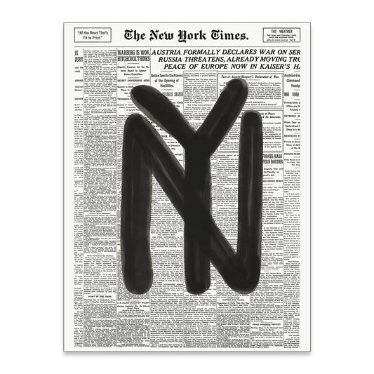 noxozoqm Black and White Newspaper Wall Art Vintage New York City Poster Trendy Minimalist Aesthetic Canvas Prints for Apartment Bedroom Wall Decor 12X16 inch Unframed