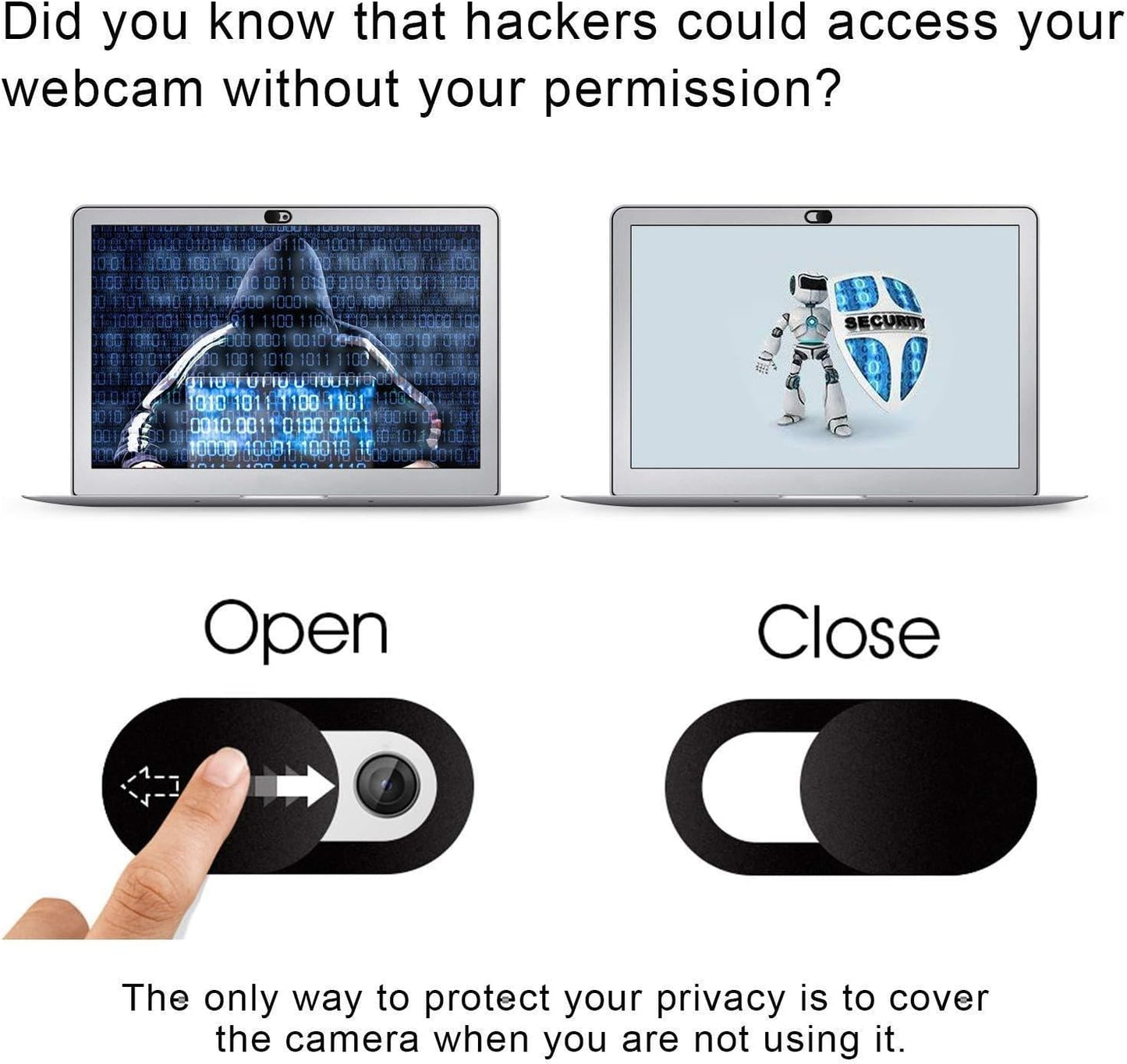 Fonus 16e, Privacy Camera Cover Security Blocker Compatible with iPhone Webcam Closure Black