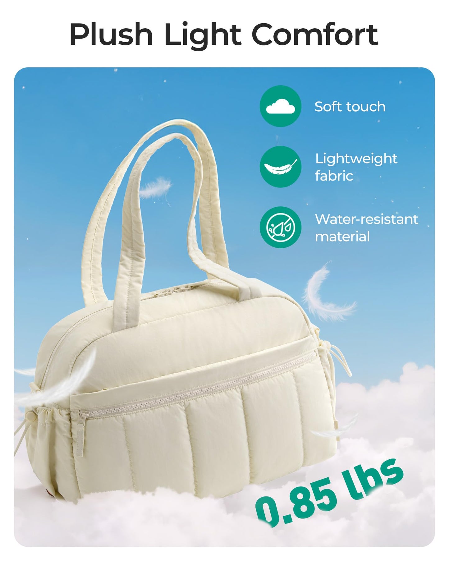 BAGSMART Gym Bag for Women, Duffle Bag for Travel with Wet Pocket, Lightweight Carry on Weekender Duffel, Water Resistant