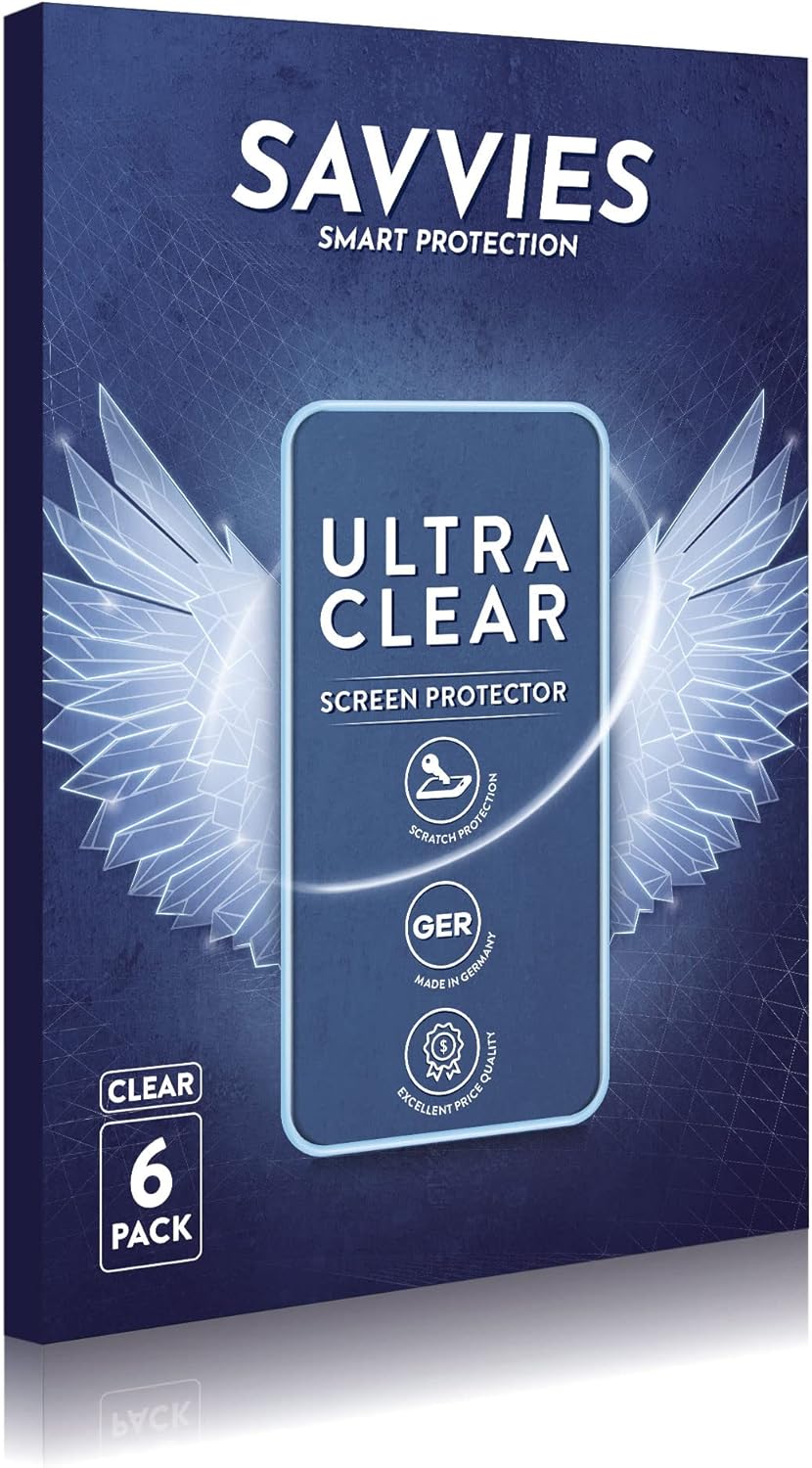 savvies 2023 6-Pack Screen Protector compatible with Suzuki Swift Sport Infotainment System Protection Film Clear