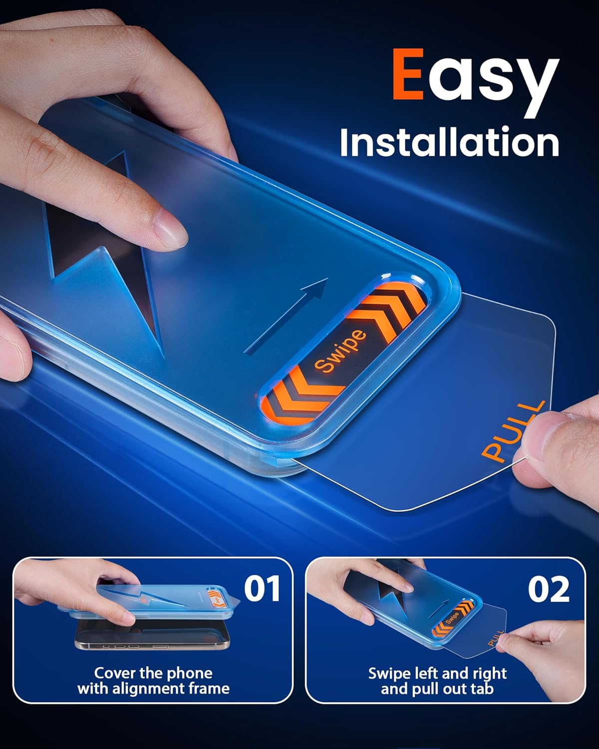 3 Pack, [9H+ Mkeke for iPhone Air Screen Protector Hardness] [Military-Grade Drop Protection] [Sensitive Touch] [Easy