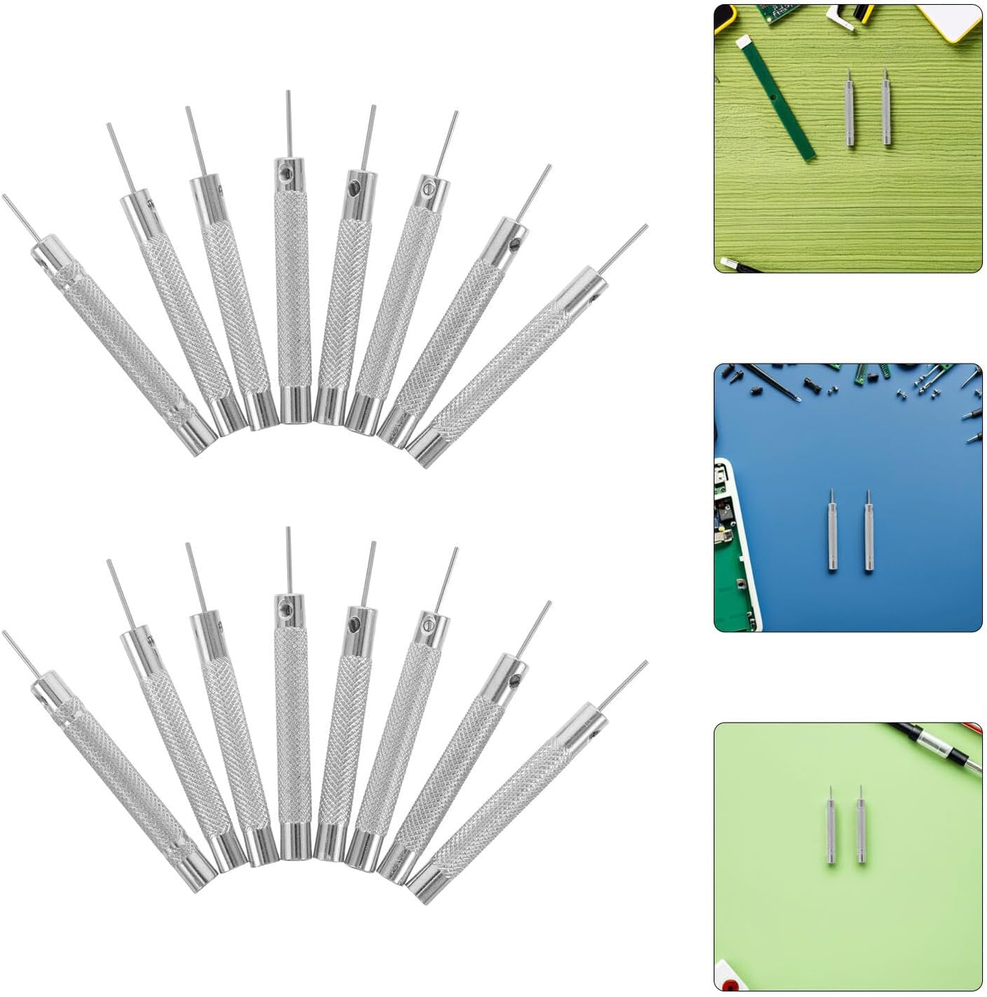 20pcs Set 0.8mm Sim Card Tray Ejector Pins for Mobile Phones, Cell Phone Repair Tool with Replaceable Needle Tips, Sim