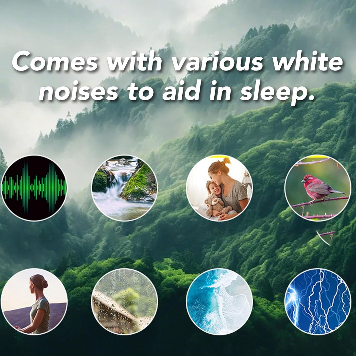 5.4 (30/60 300mAh Zunate Portable White Noise Sleep Speaker, Bluetooth Pillow Speaker with Dual Timer Min), Memory Card