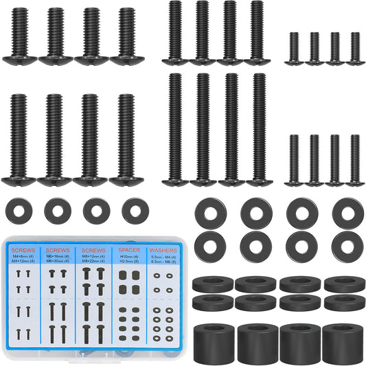 MOUNTUP M4 M6 M8 4K MU9041 Universal TV Mounting Hardware Screw Kit with Box - Screws, Spacers & Washers for Most LED