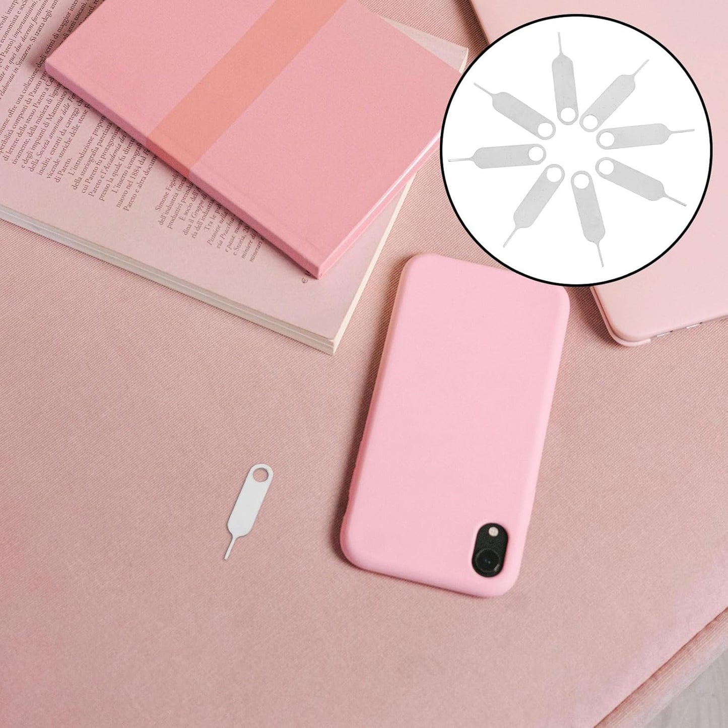 500pcs Set Pack Sim Card Removal Tool and Ejector Pin for Mobile Phones Stainless Steel Sim Tray Ejector Needle Bulk