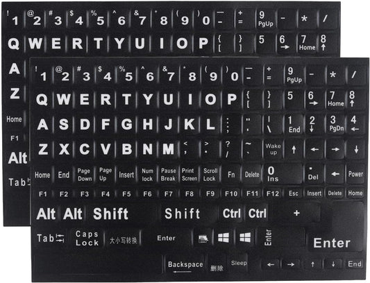 MUBUY-GOL 2 Pack Set (120 English Keyboard Stickers Big Letter Full Pcs), Universal PC Computer Laptop Desktop Keyboard