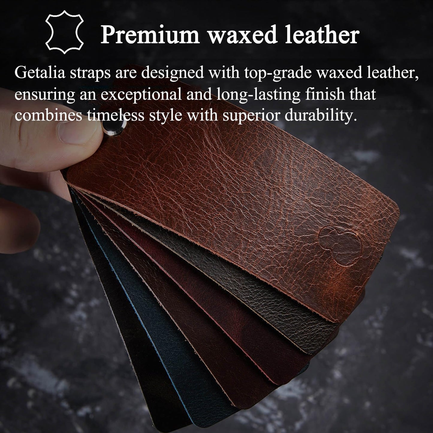 Getalia leather Watch Band Foldover Clasp Retro Oil wax Genuine Leather,18mm 19mm 20mm 21mm 22mm Quick Release Replacement Watch Straps for Men and Women (Wine Red Width-20mm)