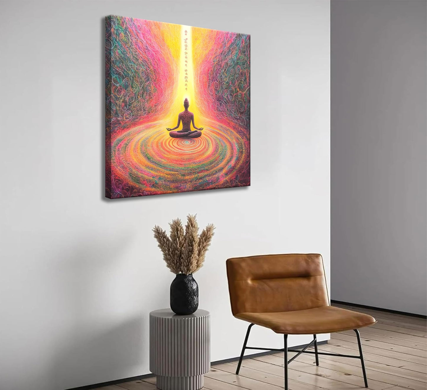 Kyczmys Chakra Chart Canvas Wall Art Zen Reiki Infographic Energy Healing Meditation Paintings Pictures Wall Decor Poster Artwork for Bedroom Yoga Studio Office Spa Home Decoration