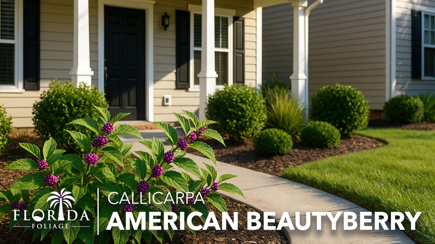 Beautyberry | 5 Live 4 Inch Plants | Callicarpa Americana, Fast-Growing Shrub, Vibrant Purple Berries, Attracts Birds, Ornamental Foliage, Low Maintenance, Perfect for Gardens
