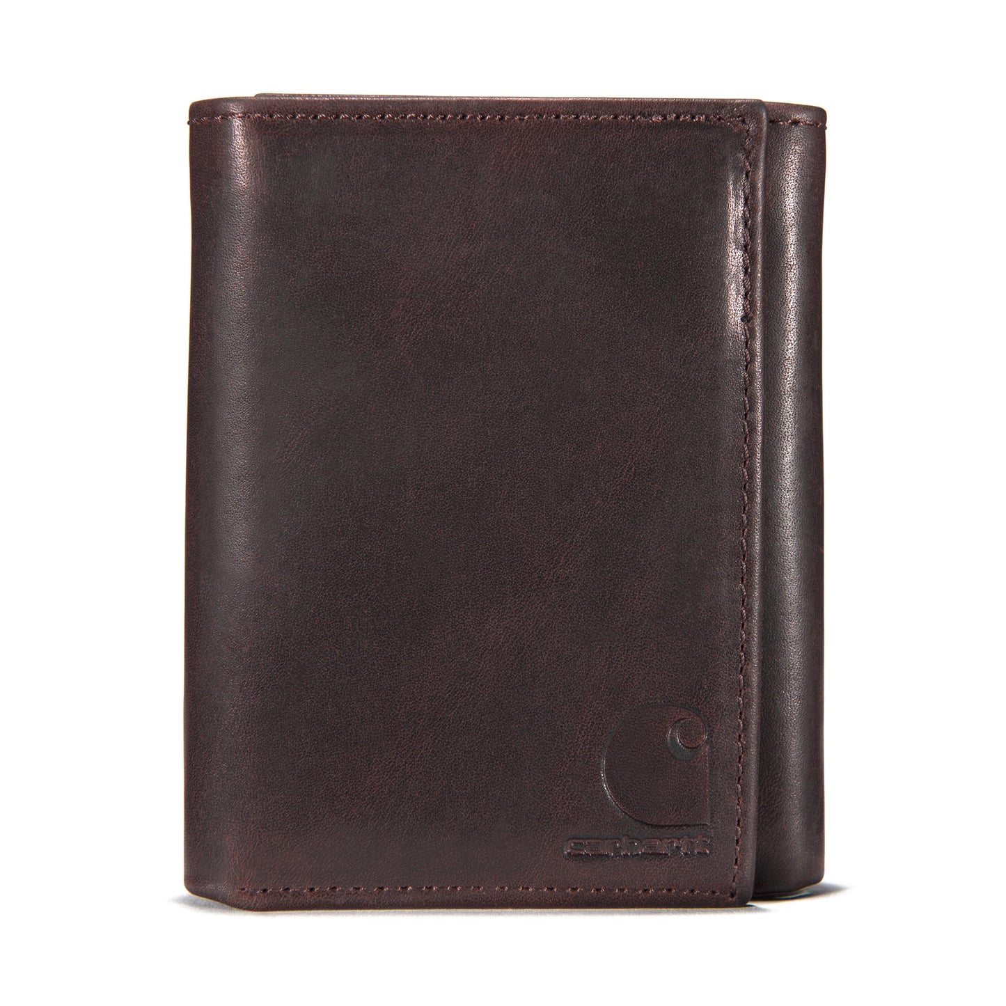 Carhartt Men's Durable Oil Tan Leather Wallets, Available in Multiple Styles – Front pocket, Bi-Fold, Trifold Wallets for Men, RFID Blocking & ID Holder