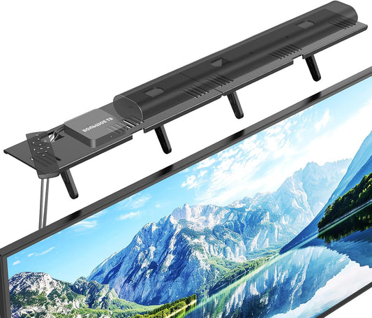 CUISIBOT 15 Lbs, 33.8x4.7inch Soundbar Mount, No Drilling Steel TV Top Shelf Fits Most of Sound Bars Up to Universal