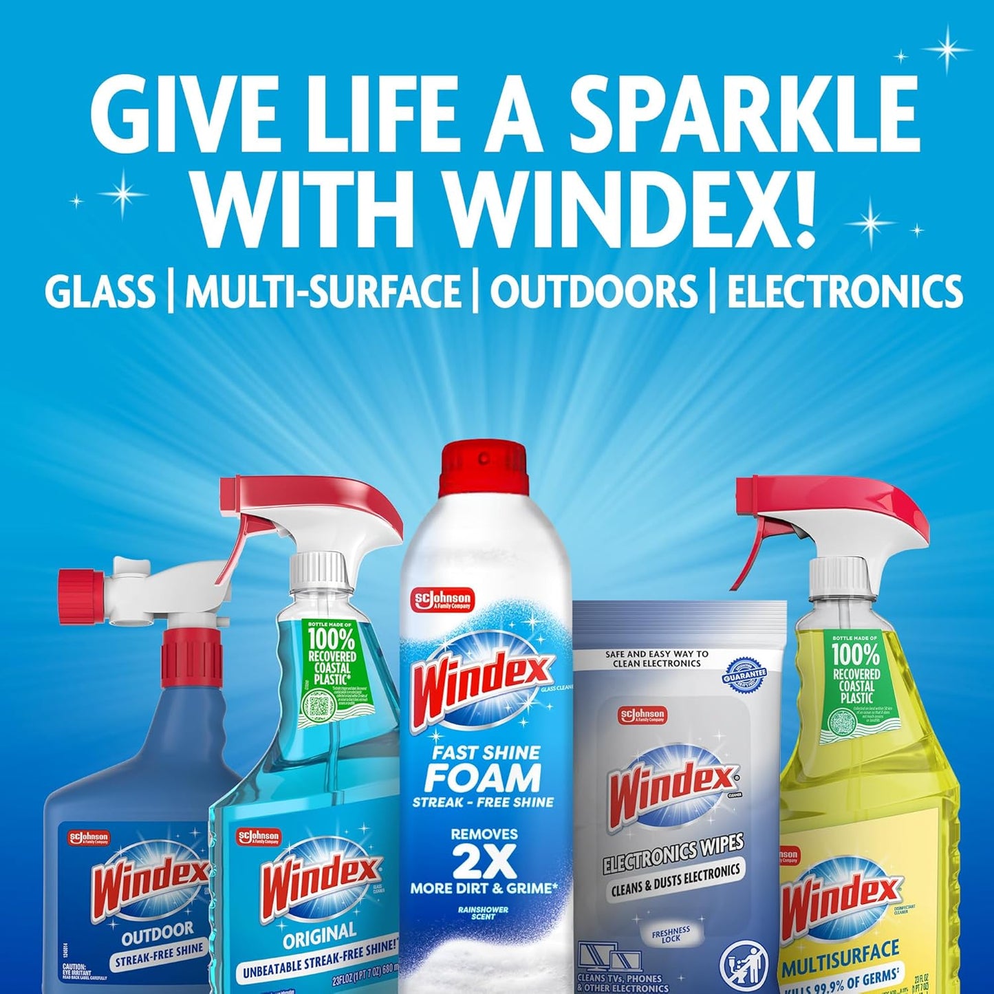 25 Count Windex Electronic Cleaning Wipes, Pre-Moistened Screen Wipes for TVs, Phones, and Other Electronics