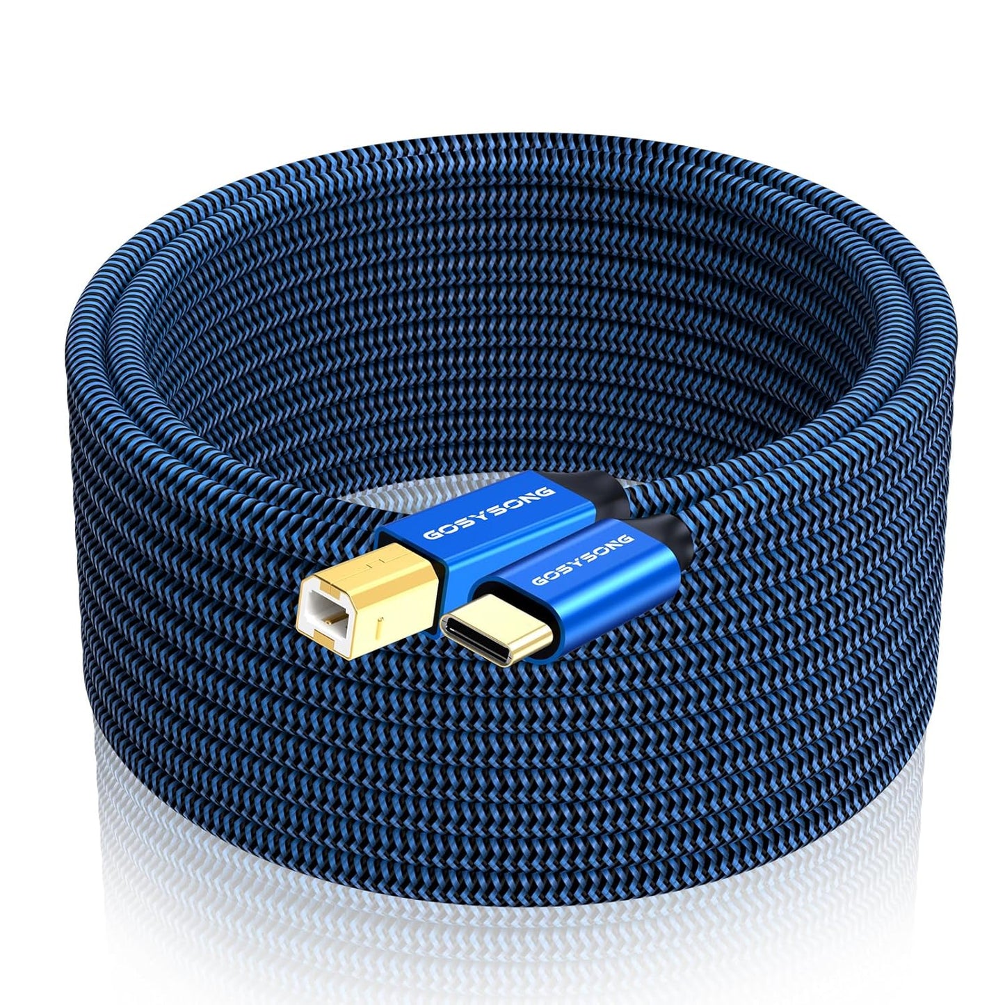 10ft, USB C Printer Cable High Speed USB C to B Printer Cord Compatible with Printers, Scanner, Fax, Piano,Midi