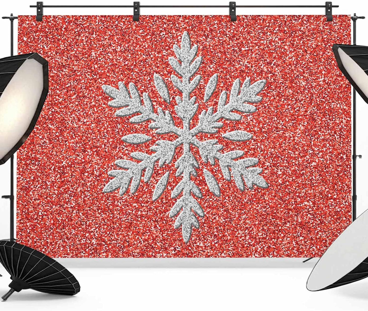 Generic 7 5 Modern Themed Photo Backdrop for Photoshoot, x FT Winter Watercolor Sparkling Snowflake Pattern Photo Props