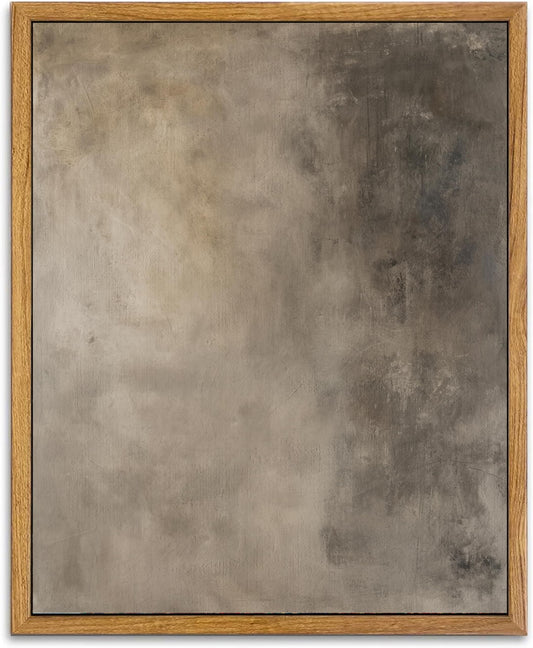 KBKBART Framed Neutral Wall Art, Earthy Abstract Canvas Oil Painting, Minimalist Textural Artwork Wall Decor, Neutral Gallery Art Prints for Bedroom Living Room, Gallery, Gifts for Friends or Family (8"x10")