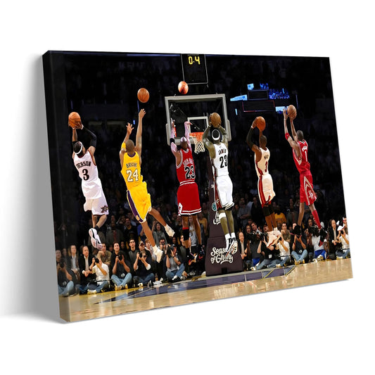 B.B.F MAKE Basketball Canvas Wall Art - Gallery Wrapped Motivational Sports Poster for Teen Boys Bedroom Decor HD Ready to Hang Pictures for Man Cave 11x14
