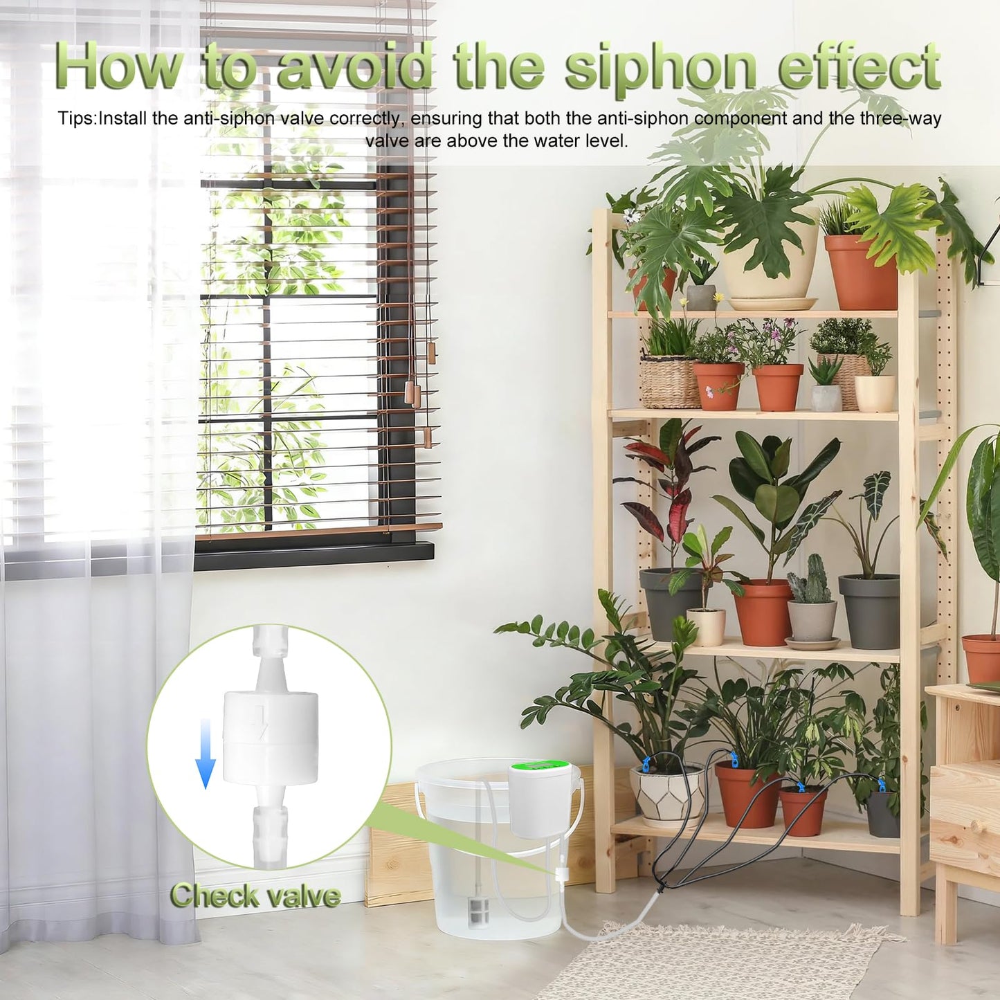 Automatic Plant Waterer Self Watering System - Drip Irrigation Kit with Programmable Timer, Water Up to 12 Potted Plants, Perfect for Indoor Gardens, Balconies & Outdoor Parks