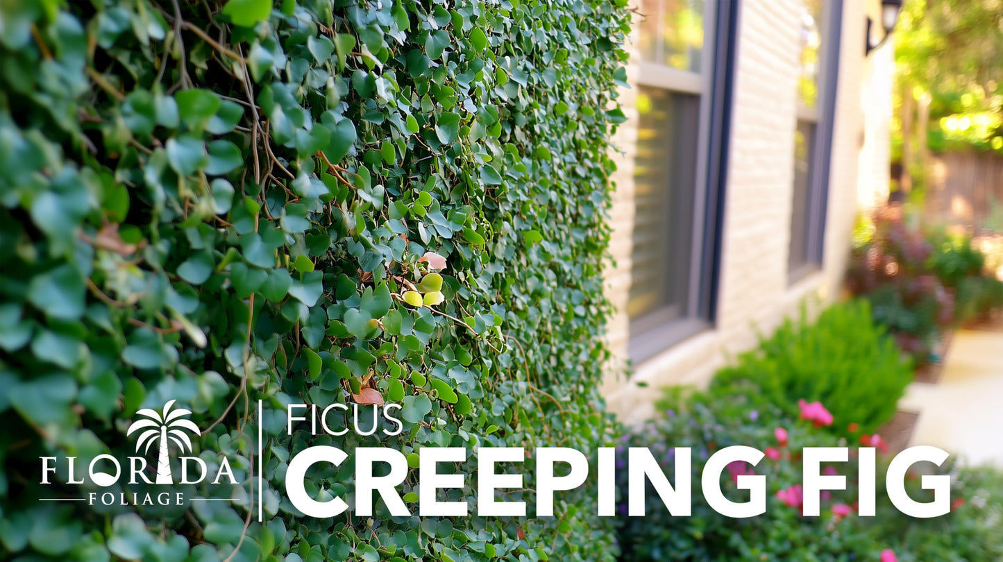 Creeping Fig Vine | 40 Live Plants | Ficus Pumila | Fast-Growing Ground Cover | Evergreen Climbing Vine for Walls & Trellises