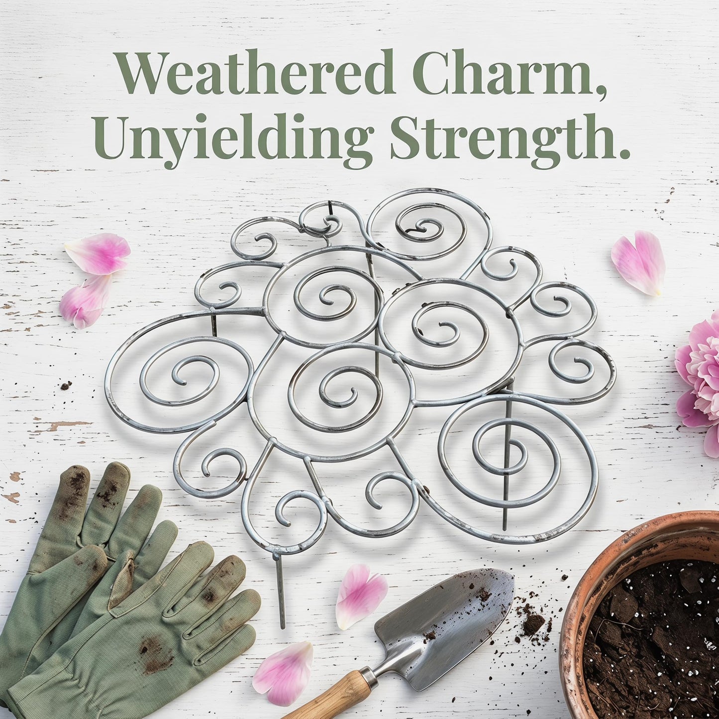 Peony Cages and Supports–Heavy Duty Metal Plant Support Ring for Garden, Grow Through Plant Support Stakes for Roses Hydrangeas, Outdoor Flower Cage with Weather-Resistant Iron Frame (1 pcs Large)