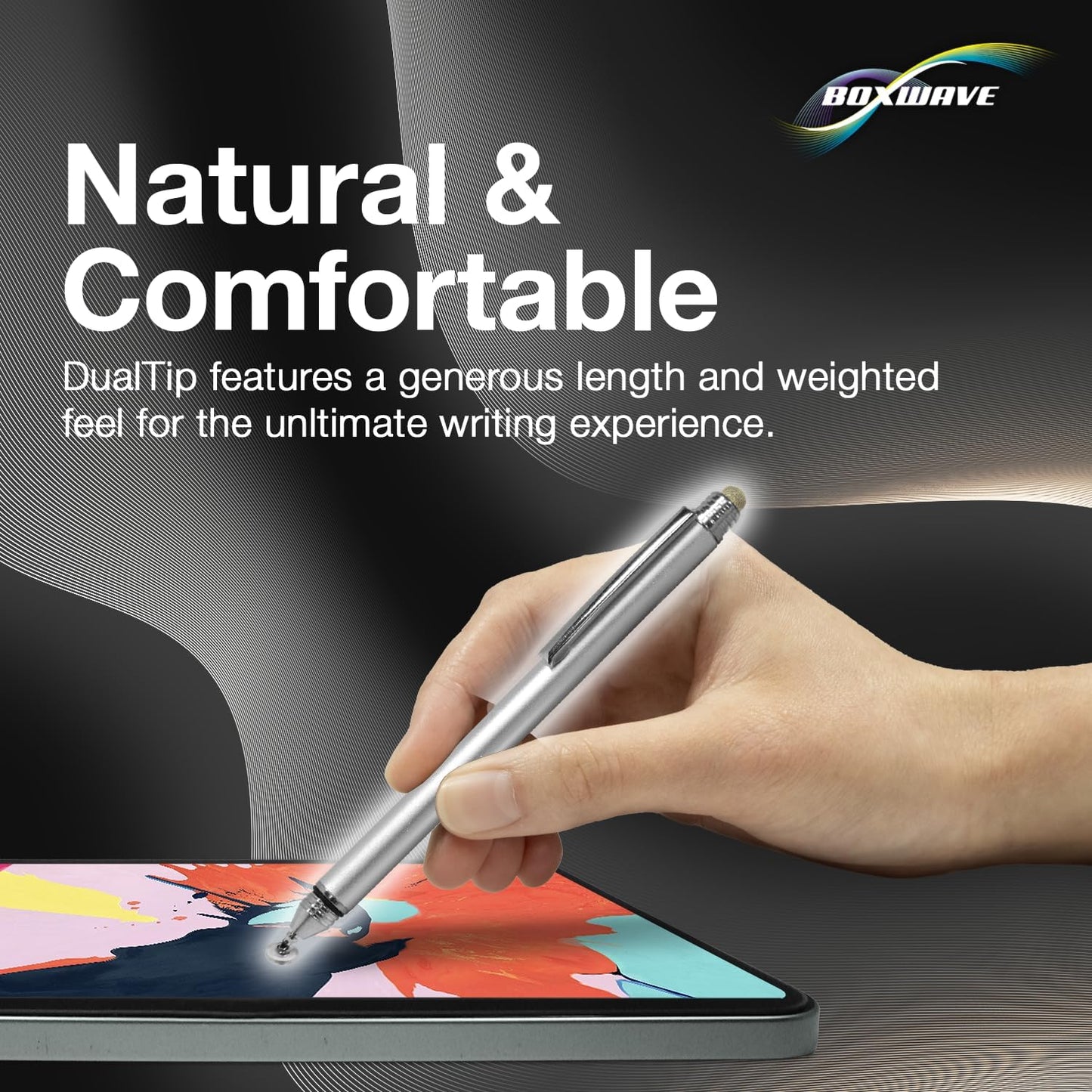 BoxWave S24 Stylus Pen Compatible with Samsung Galaxy FE - DualTip Capacitive Stylus, Fiber Tip Disc Tip Capacitive