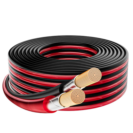 Mygatti 14/2 35FT, 14 2 Gauge Speaker Wire AWG Conductors OFC Pure Copper Electrical Red Black Cable for Car Speakers
