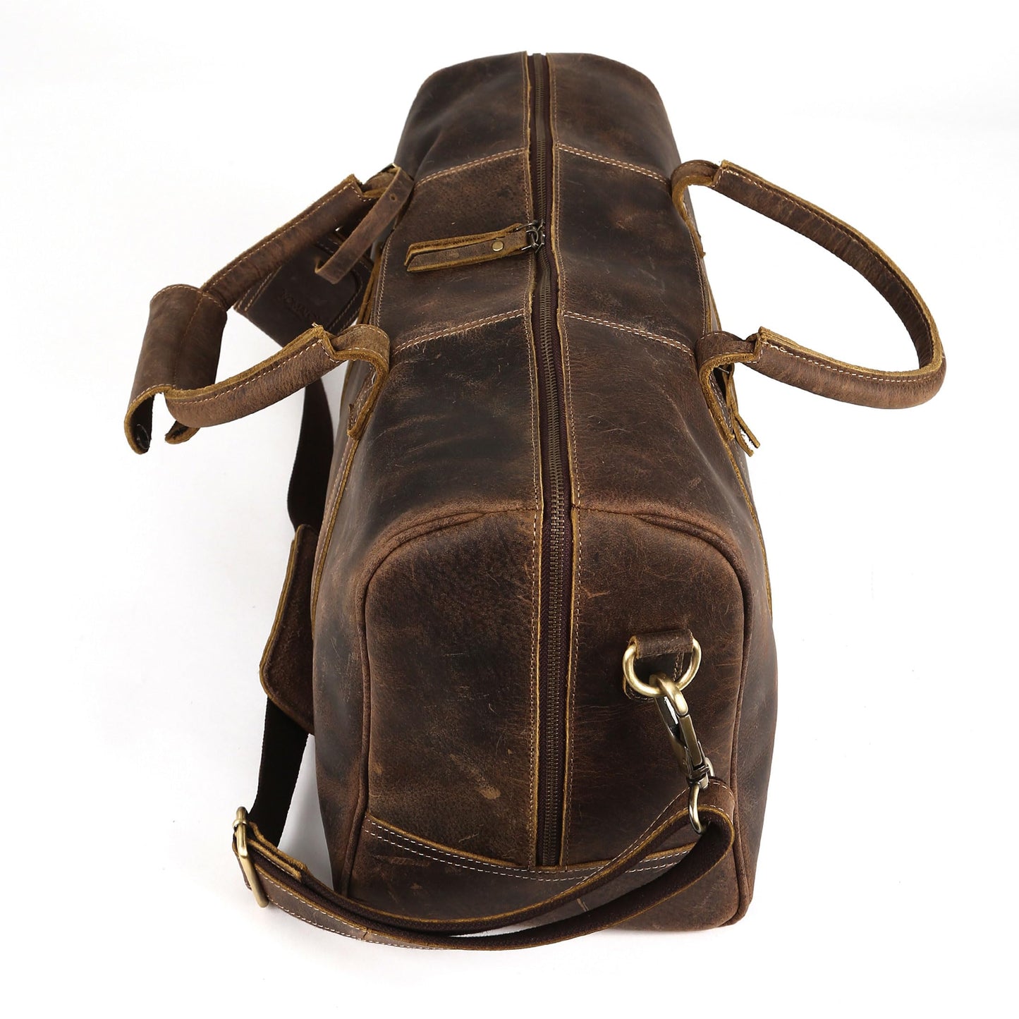 Leather Travel Duffle Bags for Men and Women cabin friendly Weekend Bag Sports Gym airplane carry on overnight duffel