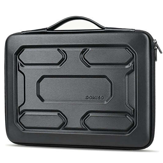 DOMISO 17 inch Laptop Sleeve with Handle Shockproof Computer Bag Waterproof EVA Protective Carrying Case for 17.3" MSI GS73VR Stealth Pro/HP Envy 17/LG Gram 17"/ROG Strix GL702VS, Black