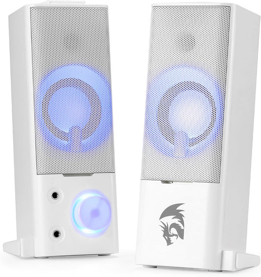 Redragon GS550 2.0 3.5mm PC Gaming Speakers, Channel Desktop Computer Sound Bar with Compact Maneuverable Size