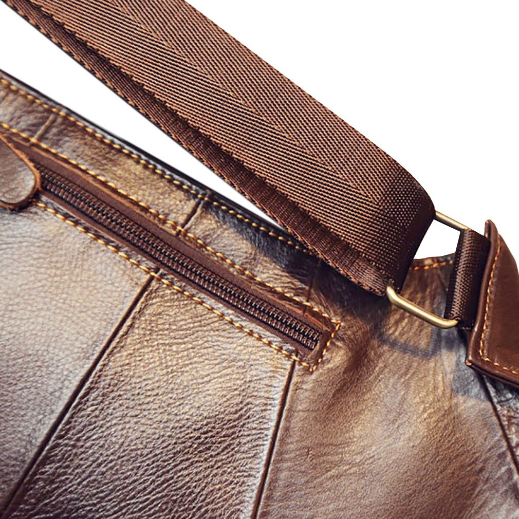 Leather Sling Bag Backpack for Men Women Crossbody Shoulder Chest Day Pack Outdoor Travel Camping Tactical Daypack