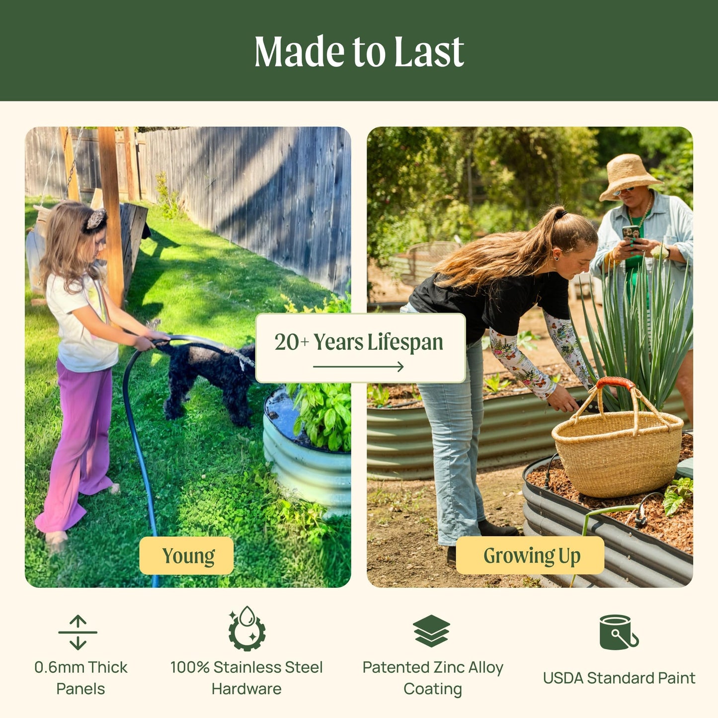 32" Extra Tall Raised Garden Bed Kits, 2 x 8 x 2.7ft Raised Planter Box Outdoor, 3.5 x 6.5 x 2.7ft Deep Root 9 in 1 Modular Metal Raised Beds for Gardening Vegetables Flowers Fruits -Terra Cotta