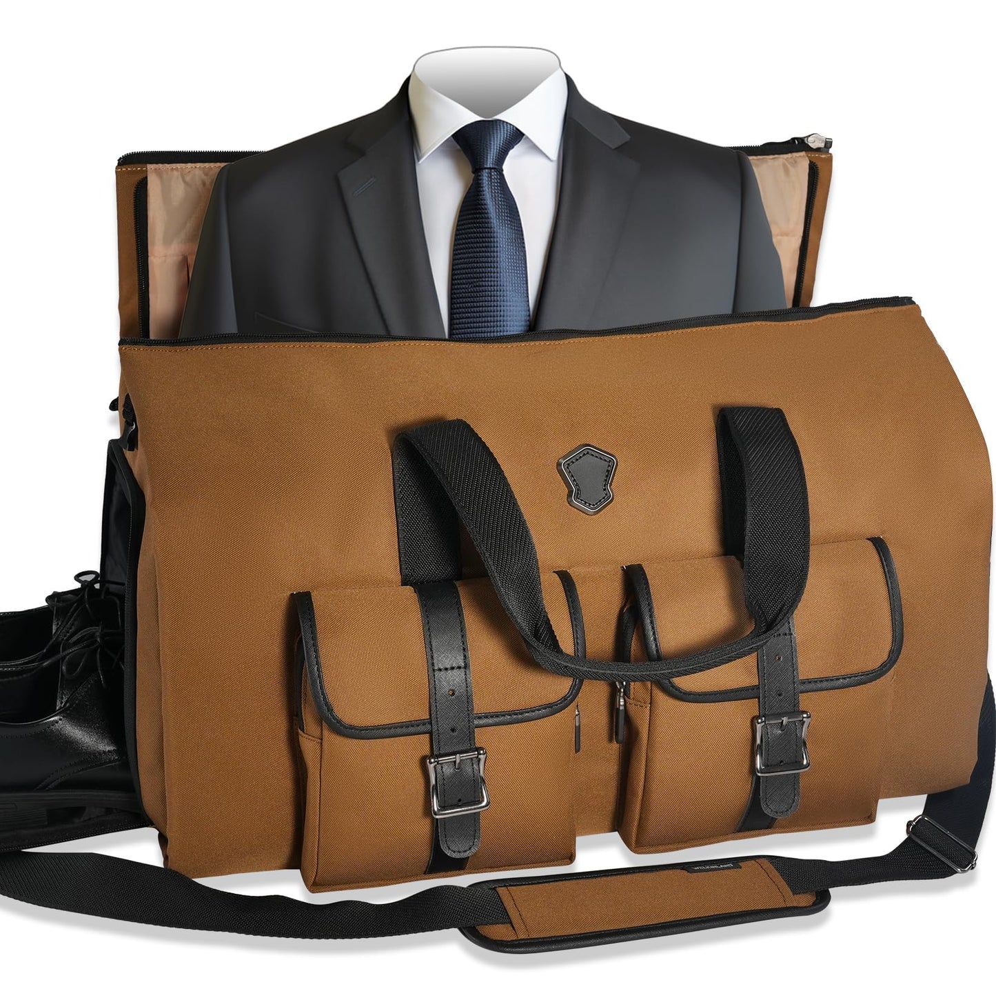 WELKINLAND 48H Garment Duffle Bags For Travel,10-Pockets Carry On Garment Bag, 3 Suit Travel Bags, 62L 2-In-1 Garment Duffel Bag, Convertible Garment bag, Boardable Garment Bag