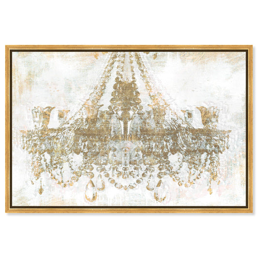 The Oliver Gal Artist Co. Fashion and Glam Modern Canvas Art - Gold Diamonds, Wall Art for Living Room, Bedroom, and Bathroom, 45 in x 30, White and Gold Home Decor