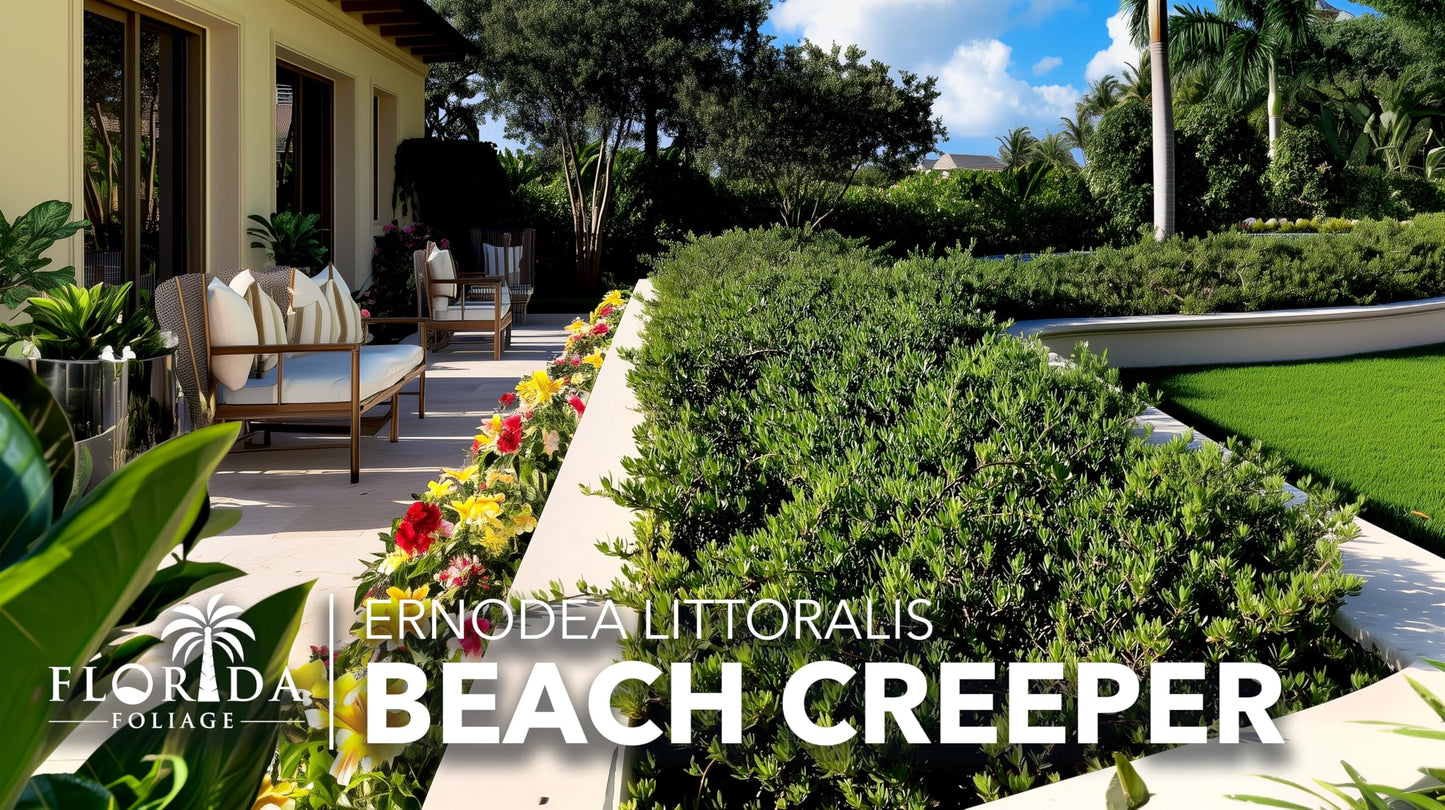 Beach Creeper | 30 Live Plants | Ernodea Littoralis | Coastal Ground Cover | Salt Tolerant | Low Maintenance | Drought Resistant | Fast Growing | Ideal for Sandy Soils | Tropical Landscaping