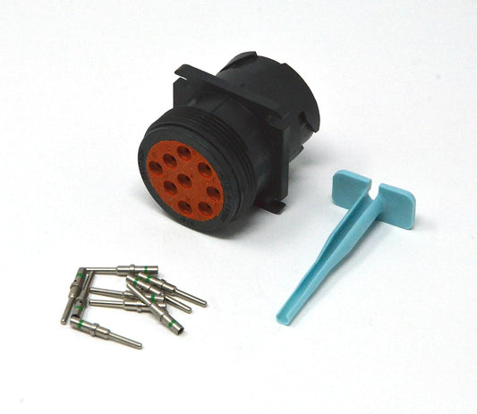 Deutsch HDP10 9-pin J1939 14-16 Male SAE Diagnostic Connector kit, AWG Solid Contacts (Made in USA)