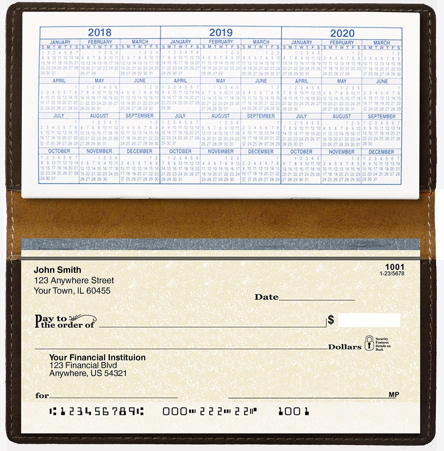 CAROUSELCHECKS Soaring Eagle Laser Engraved Leatherette Checkbook Cover